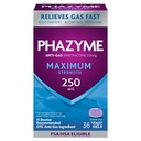 Phazyme מקסימלי * כוח אנטי-Gas 250 מ"ג סיוע גז Simethicone למבוגרים, Fast Gels במהירות Ease Bloating, Stress & Discomfort, 36 Count