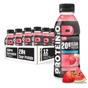 שתיית חלבון2o hydrotion - 2-in-1 נוזל Clear Whey חלבון Isolate ו- Electrolyte Drink - 20g חלבון, ויטמין B5, B6 - Post-Workout Recovery - 16.9 Fl Oz - 12 ספירת סטרוברי Watermelon