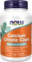 תוספי מזון עכשיו, Calcium Citrate עם ויטמין D, מגנזיום, Zinc, Copper ו Manganese, 120 ואג קפסולות