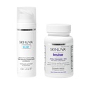 Skinuva® Scar (1.7 oz) & Bruise (14 קפסולות) - Advanced Silicone Cream פורמולה עם Growth Factors & Homeopathic Bruise Remedy פורמולה עם Arnica, Bromelain & Zincated