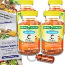 אפשרויות ב Bundle Spring Valley Zero Sugar ויטמין C Gummies תוספת 250 מ"ג 120 Ct 4 pk (480 Total) + ויטמין Guide & Pill Container (6 פריטים)!