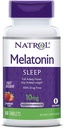 Natrol Melatonin Sleep מקסימום כוח להמיס טעם סטרויברי 10 מ"ג 60 טבליות (Pack של 2)