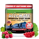 Acli-Mate Mountain Sport Drink - High Altitude Acclimatization Electrolytesאבקת אנרגיה Mix - החזרת משקה עבור ריצה, Hiking, Cycling, Travel & More (1 Tub, CranRaspberry)