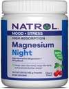 Natrol Magnesium Night 325 מ"ג, High Absorption Magnesium ו- Sleep Belnesium כדי לעזור Calm the Mind, להרגיע את הגוף ולקדם שינה טובה יותר, 16.3 OZ של אבקת Cherry-Flavored, עד 60 יום אספקת אספקה אספקת מזון
