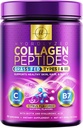 שלום יפה! אבקת פפטידס קולג'ן, Grass-Fed hydrolyzed קולאז'ן עבור נשים סוג I & III, w / Hyaluronic Acid & Biotin, שיער, עור, ריחות ותמיכה משותפת, תוסף קולג'ן - 30 משרתים