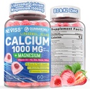 תוספי Calcium עבור נשים, גברים - Liposomal Calcium 1000 מ"ג עם ויטמין D3 K2, Magnesium Glycinate, Zinc, Boron, Silica לבריאות העצם - סוכר חינם Calcium Magnesium Magnesium Zincmies, טבעוני, 60 Count