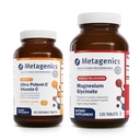 Metagenics Bundle - Ultra Potent-C Chewable & Magnesium Glycinate - 90 טבליות של Ultra Potent-C Chewable for Immune & Antioxidant Support - 120 טבליות של Maglycinate עבור מערכת תמיכה עצבית
