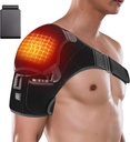 קבילה חתומה עם סוללה, heated Shoulder Brace Wrap עם 3 מצבי חימום עבור כתפיים ימין שמאל, Portable Electric Wireless Heat Pad עבור גברים נשים