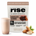 Rise-Fed Whey חלבון אבקה - שוקולד אלמונד | 25g חלבון No Artificial Flavors, Colors, או Preservatives - Sugar Free, Gluten-Free, Soy Free (2.4 lbs)