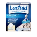 Lactaid Fast Act Lactose Intolerance הקלה צ'ואנס עם טבעי Lactase Enzyme כדי למנוע גז, Bloating & Diarrhea בשל Lactose Sרגישות, על- The-Go, Vanilla Twist Flavor, 32 x 1 ct 1 ct