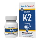 ויטמין K2 MK-7 (Menaquinone-7) 300 mcg - Power & Health Support תוסף - מסייעות לתפקוד לב בריא - Bariatric-Friendly - 60 Sublingual Dis Tablets