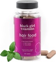 Black Girl Vitamins - Hair Food Biotin Supplement with Collagen for Hair Growth Support, Vegan, Gluten-Free, 60ct