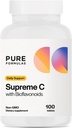PureFormulas העליון C עם Bioflavonoids - 100 טבליות | 1000 מ"ג ויטמין C, Citrus Bioflavonoids Complex, Rose HIPS | Immune Support & Antioxidant Boost