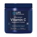 Life Extension Effervescent ויטמין C Magnesium Crystals, הקלה מיידית מ- Occasional Constipation, Gluten-Free, non-GMO, Vegetarian, Net Wt. 180 גרמים