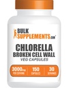 BulkSupplements.com Chlorella כמוסות - Broken Cell Wall, Chlorella תוסף - Superfood Supplement, Vegan & Gluten Free, 5 קפסולות לשרת, 150 הרוזן (Pack of 1)