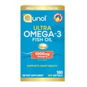 שמן דגים Qunol אומגה 3 מיני Softgels, 1000 מ"ג אומגה 3 EPA + DHA, Ultra Pure תוספי מזון, תמיכה בריאות הלב, לימון פלפור, קל ל Swallow מיניs, 3 חודשים אספקה, 180 הרוזן