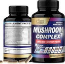 אורגני Cadane Mushroom תוסף - Brain Health, Immune System, Memory & Energy Production - 13in1 עם Lions Mane Mushroom, Bacopa, Reishi & More - 90 קפסולות טבעוניות