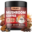 Mushroom קפה - אבקת Mushroom הקולומביאנית קפה עם מאן של אריה, Reishi, Chaga, Cordyceps & More - 150g Mushroom קפה אלטרנטיבי עבור אנרגיה, מיקוד, בהירות נפשית ו Immune תמיכה תמיכה