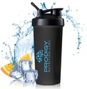 חלבון Shaker 20oz גדול בקבוק בקבוק מושלם עבור תוספי עבודה, אבקת חלבון, משקאות ספורט, BCAA, החלפת Meal, BPA חינם, עבור Fitness Enthusiasts Athletes - שחור שחור שחור