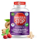 Dr. Barton's Nausea Stop - ג'ינג'ר טבעי, Non-Drowsy Nausea גלולות עבור מבוגרים וילדים, אנטי נוזה, Upset Stomach, Morning Diseaseness & Pregnancy Nausea - Travel Essentials - 80 קפסולות (1 Pack)