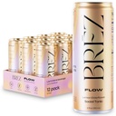 BREZ FLOW Lion's Mane Mushroom Drink,12-Pack, Non-Infused, Fitogens, Relieving, Uplifting, and Social, Sparkling Lemon Elderflower Tonic 12 Fl oz