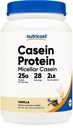 אבקת חלבון תזונתיים 2lb Vanilla - Micellar Casein, Gluten Free, non-GMO
