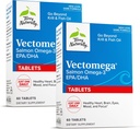 טרי באופן טבעי Vectomega - תוספת עם EPA & DHA - אומגה 3 טבליות עבור Brain & Heart Health תמיכה - תוספת תזונתית עם חומצות שומן חיוני ו פפפטידים - 60 טבליות (Pack of 2)