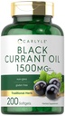Carlyle Black Currant Oil Softgels | 1500 מ"ג | 200 Count | Non-GMO וגלוטן חינם פורמולה | Black Currant Seed Oil