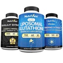 Nutrivein Premium Shilajit כמוסות, Liposomal Glutathione תוסף, & Berberine תוסף Bundle: Berberine, Glutathione, & Shilajit קפסולות לגברים ונשים - Metabolism, Vitality, & Balance