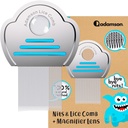 אדמסון Lice Comb - Stainless Steel Lice Comb לילדים - יעיל Nit Comb - Lice Combs עבור שיער ת'יק - Durable and Easy toנקי - Peine para Piojos y Liendres para Niñas