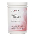 Alaya Multi Collagen אבקת - Type I, II, III, V, X hydrolyzed Collagen Peptides אבקת חלבון תוספת עם MSM + GC (Unflavored) (40 משרתים)