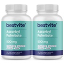 BestVITE Ascorbyl Palmitate 500 מ"ג (240 קפסולות צמחוניות) (2-Pack) - No Stearates - No Fillers - No Flow Agents