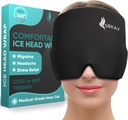 Comfortable Migraine Head Relief Cap - Migraine Ice Head Wrap with 360° Form Fitting Design - Gel Ice Cap - Natural Hot or Cold Therapy for Headache, Tension, Puffy Eyes, Stress - גודל אחד מתאים לכל