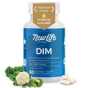 NewLife Naturals DIM תוספת 300 מ"ג עבור נשים וגברים - Hormonal Acne, Estrogen Balance Pills, Post Menopause הקלה | רמת אסטרוגן בריאה | Hormonal Balance - Bioperine
