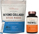 Live Conscious Beyond Collagen Types I, II, III, V & X Stick Packs + MagWell Magnesium Zinc & ויטמין D3 | שיער, עור, ריח ותמיכה משותפת + העצם & הלב, Immune System Support