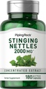 Piping Rock Sting Nettle קפסולות 2000 מ"ג | 180 Pills | תמצית Leaf Extracted | Non-GMO & Gluten Free Herbal תוסף