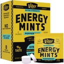Viter Energy Caffeine Mints 80mg תוספת כוח - 90 Pieces Caffeinated עם ויטמין B. סוכר חופשי נשימה טבעונית Mint. Energyze nootropic Focus Booster עבור התראה מהירה (Peppermint Flavor, 30 Pack)