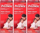 Tylenol Chld Cherry Liq Size 4 Fl oz Tylenol Children's Cherry Blast Oral Suspension Pack של 3