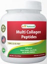 Best Naturals Multiple Collagen Peptides חלבון סוג I, II III, V & X Collagen unflavored 1 פאונד - Grass פד & Pasture גדל - מים soluble - קל לערבב
