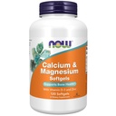 תוספי מזון עכשיו, Calcium & Magnesium עם ויטמין D-3 ו- Zinc, תומכים בריאות העצם *, 120 Softgels