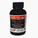 Tart Cherry Punch - 4 Pack - חלבון + Caffeine - Double Cell Shot - BCAAs עם Caffeine, Nootropics, Cacao, Sea Mos, גיינסנג, Whey - Wake-Up ו- Focus