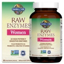 גן החיים 22 Powerful Raw Enmes for Women with Papain, Bromelain, Lactase בתוספת Probiotics ו ויטמינים B12, ביוטין ו Zinc, תוספת תזונתית עם Enzymes, Vegetarian, 90 קפסולות