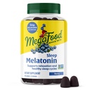 Mega Food Melatonin Gummies - מלטונין 3 מ"ג לשרת כדי לעזור להירגע ו Fall Asleep - Sleep Gummies for Adults - ברי פלאפור, Non-GMO, מוסמך טבעוני - 54 הרוזן (27 משרתים)