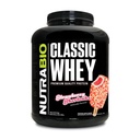 NutraBio Classic אבקת חלבון Whey - No Fillers, Artificial Colors, Preservatives - נמוך Glycemic Index - סטרוברי קצרקייק, 5 פאונד