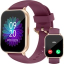 RUIMEN Smart Watches for Men (Answer / Make Calls, 2 Bands Included), 1.8 "Smartwatch for iOS / Android Phones, Fitness Tracker Heart Rate/Sleep Monitor Digital Watch Waterified Waterified Purple