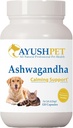 Ayush Pet Ashwagandha קפסולות עבור כלבים וחתולים - אורגני Ashwagandha Root Extract for Calm ו-Daily Balance, Fitogenic בריאות עבור חיות מחמד, 500mg Per קפסולה - 120 הרוזן