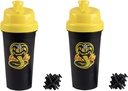 Karate Kid Cobra Kai 25oz חלבונים Shaker בקבוקים עבור אבקה Mixes - Pack of 2 - Leakהוכחה Lid Screw על Lids - עובד עבור Smoothies, משקאות אנרגיה, בלדות Workout, Shakes - באופן רשמי מורשה