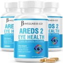 JB הם 2 עין ויטמין & מינרלים תוספת, מכיל Lutein, ויטמין C, Zeaxanthin, Zinc & ויטמין תוסף חזון - 180 הרוזן