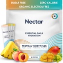 Nectar hydrotion Packets - Electrolytes אבקת Packets - סוכר חינם ו 0 Calorie - אורגני פירות נוזלי 4 hydrote Sticks עבור Dehydration & Rehydration הקלה (Tropical 18 Pack)