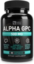אלפא GPC 500 מ"ג קפסולות | 80 Count | תמיכה פונקציונליות קוגניטיבית בריאה | תמיכה בזיכרון בריא | Dosed for Optimal Bioavailability